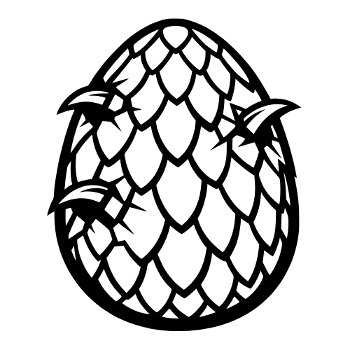 Dragon Egg Sketch - Vector Graphics - Digital File