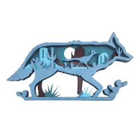 Coyote - Wilderness - Layered Nature Design - Digital File Digital My Custom Designs