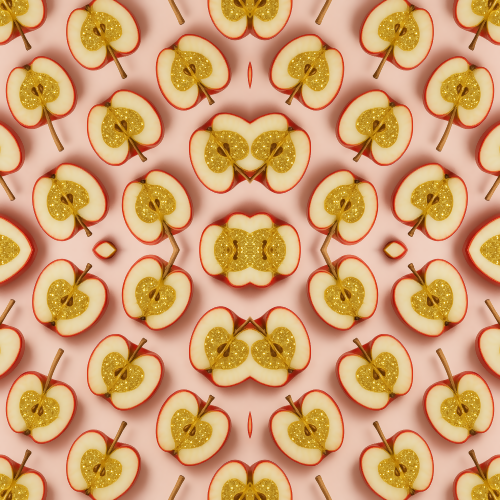 Food and Drinks - Candy Coated Apple Slices With Glitter Cores - Pattern - Digital File Digital My Custom Designs PDF