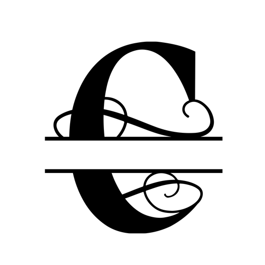 C - Monogram Vines Ornamental - Digital File Digital My Custom Designs ZIP File
