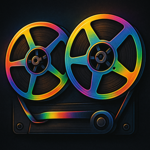 Vintage and Retro - Stylized Tape Deck Spools With Rainbow Highlights - Pattern - Digital File Digital My Custom Designs PDF