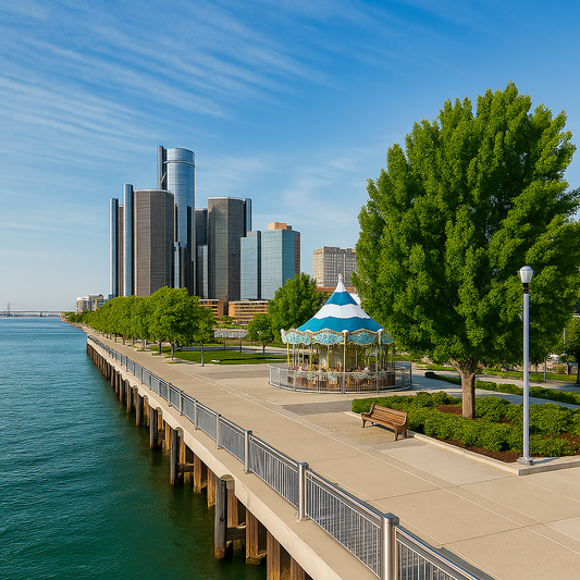 Cullen Plaza - Detroit RiverWalk - Michigan United States - Rendered - Digital File Digital My Custom Designs PDF