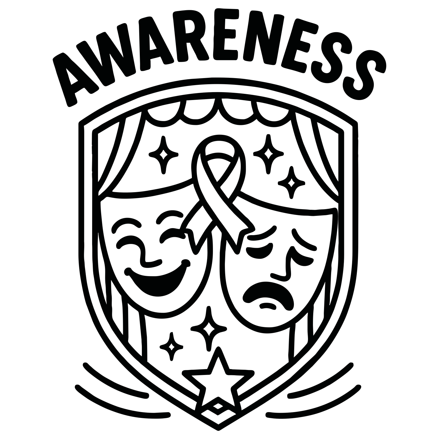 Awareness Theater Badge - Digital File - Digital Digital My Custom Designs PNG