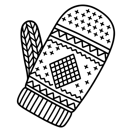 Knitted Mitten Design - Digital File - XCS Friendly Digital My Custom Designs PDF