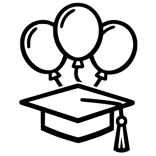 Cap with Balloons Sketch- Digital File - XCS Friendly Digital My Custom Designs PDF