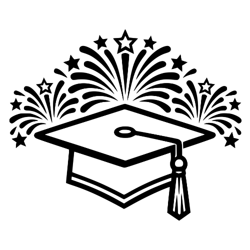 Cap with Fireworks - Digital File - XCS Friendly Digital My Custom Designs PDF