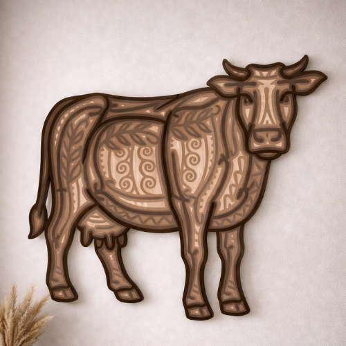 Dairy Cow - Layered Line Designs - Digital File Digital My Custom Designs