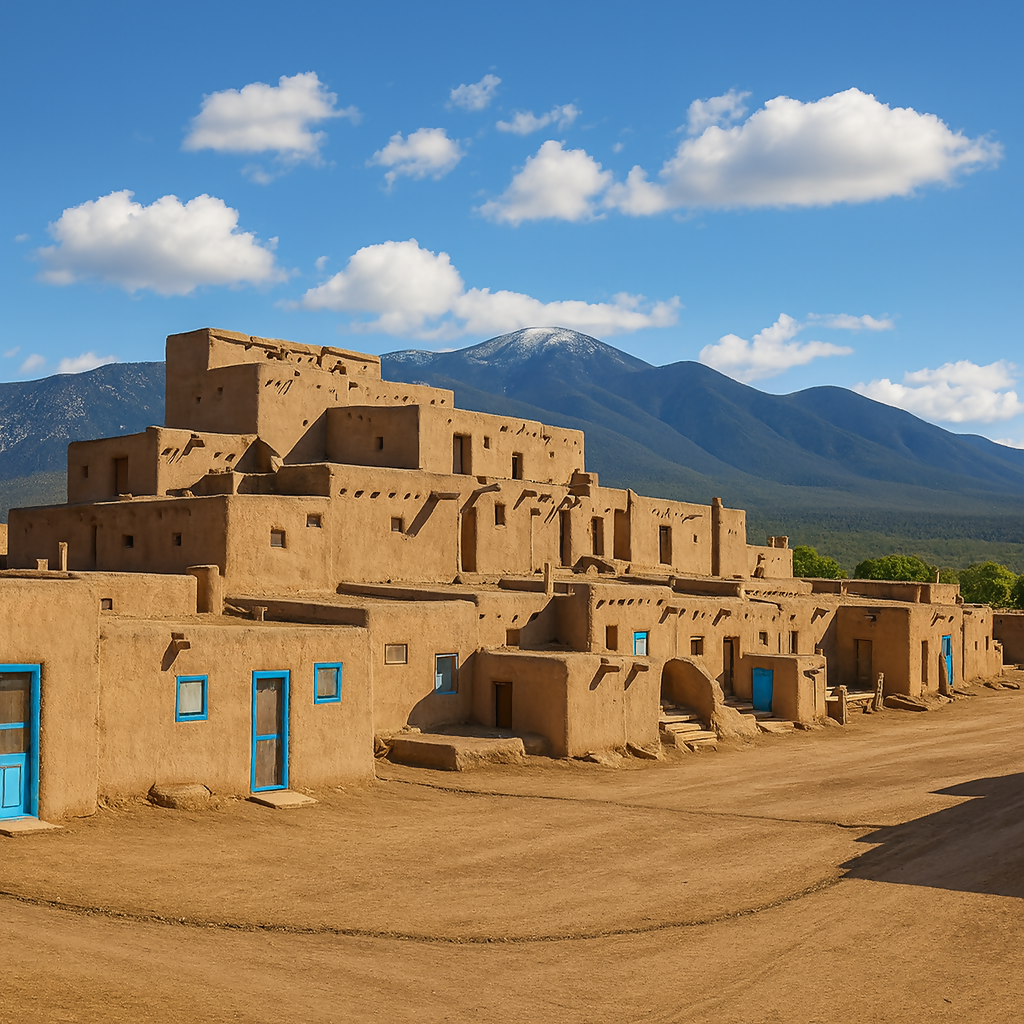 Taos Pueblo - New Mexico United States - Rendered - Digital File Digital My Custom Designs PDF