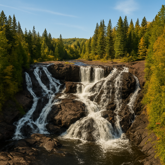 Eagle River Falls - Upper Peninsula - Michigan United States - Rendered - Digital File Digital My Custom Designs PDF