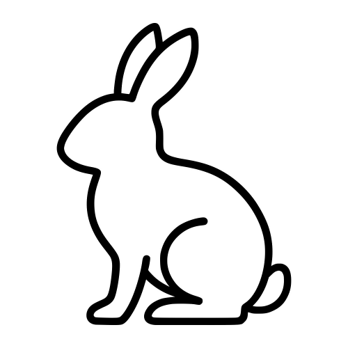 Bunny Silhouette - Digital File - XCS Friendly Digital My Custom Designs PDF