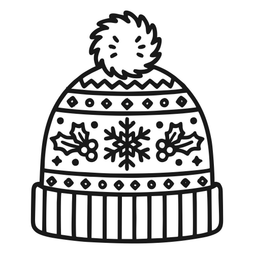 Pom-pom Beanie Front View - Digital File - XCS Friendly Digital My Custom Designs PDF