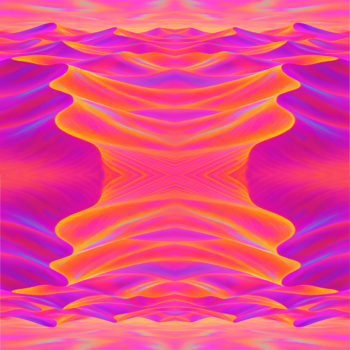 Nature and Landscape - Stylized Desert Dunes In Holographic Oranges And Pink - Pattern - Digital File Digital My Custom Designs PDF