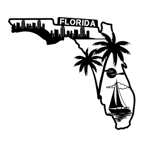 Florida - Wall / Home Decor - State Outline - United States - Digital File Digital My Custom Designs ZIP File