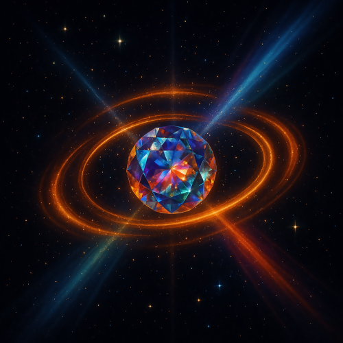 Luxury and Ornamental - Cosmic Jewel Rings And Light Beams - Pattern - Digital File Digital My Custom Designs PDF