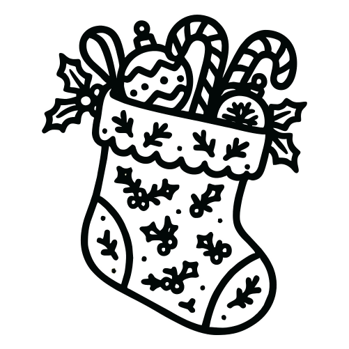 Stocking Outline - Digital File - XCS Friendly Digital My Custom Designs PDF