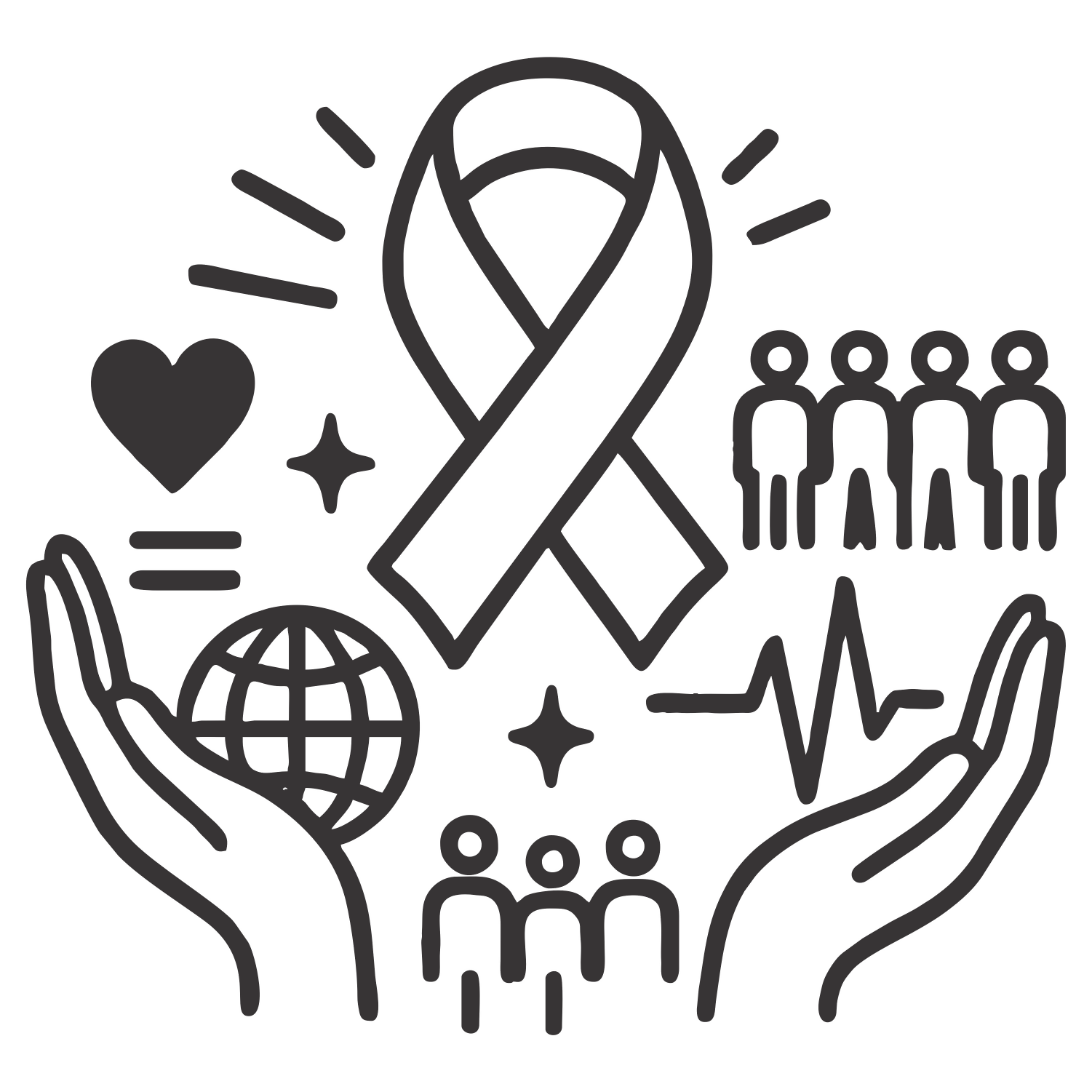 Red Ribbon HIV/AIDS Awareness - Digital File - XCS Friendly Digital My Custom Designs PNG