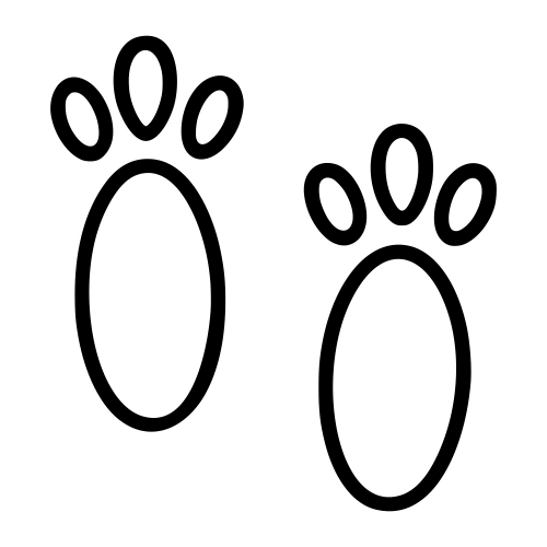 Bunny Footprints - Digital File - XCS Friendly Digital My Custom Designs PDF
