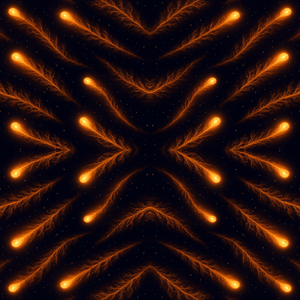 Space and Cosmic - Glowing Comets Leaving Fractal tails - Pattern - Digital file