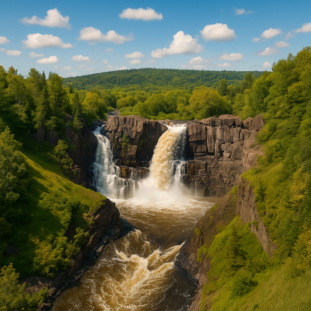 High Falls of the Pigeon River - Grand Portage State Park - Minnesota United States - Rendered - Digital File Digital My Custom Designs PDF