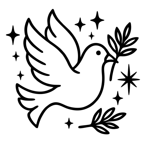 Dove with Olive Branch - Digital File - XCS Friendly Digital My Custom Designs PDF