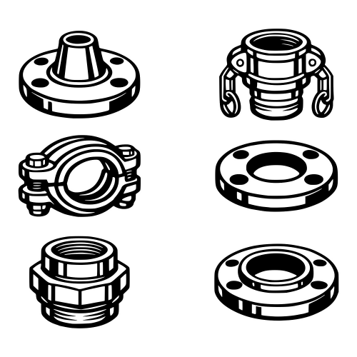 Flanges & Couplers Design - Vector Graphics - Digital File Digital My Custom Designs PDF