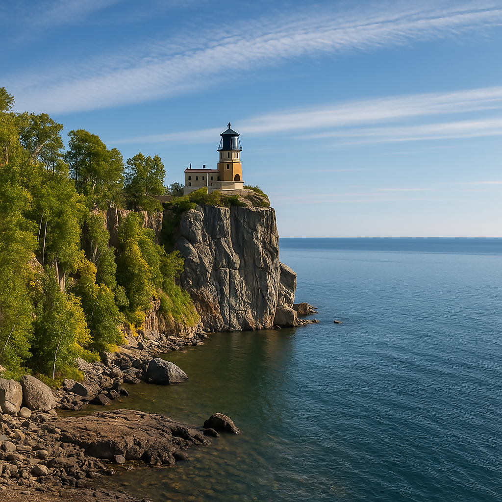 Split Rock Lighthouse-North Shore of Lake Superior-Minnesota United States Digital My Custom Designs PDF