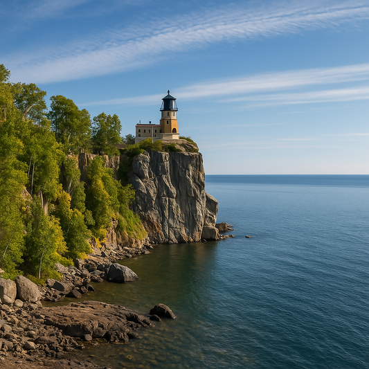 Split Rock Lighthouse-North Shore of Lake Superior-Minnesota United States Digital My Custom Designs PDF