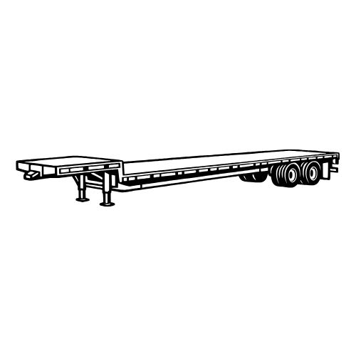Flatbed Trailer Illustration - Vector Graphics - Digital File Digital My Custom Designs PDF