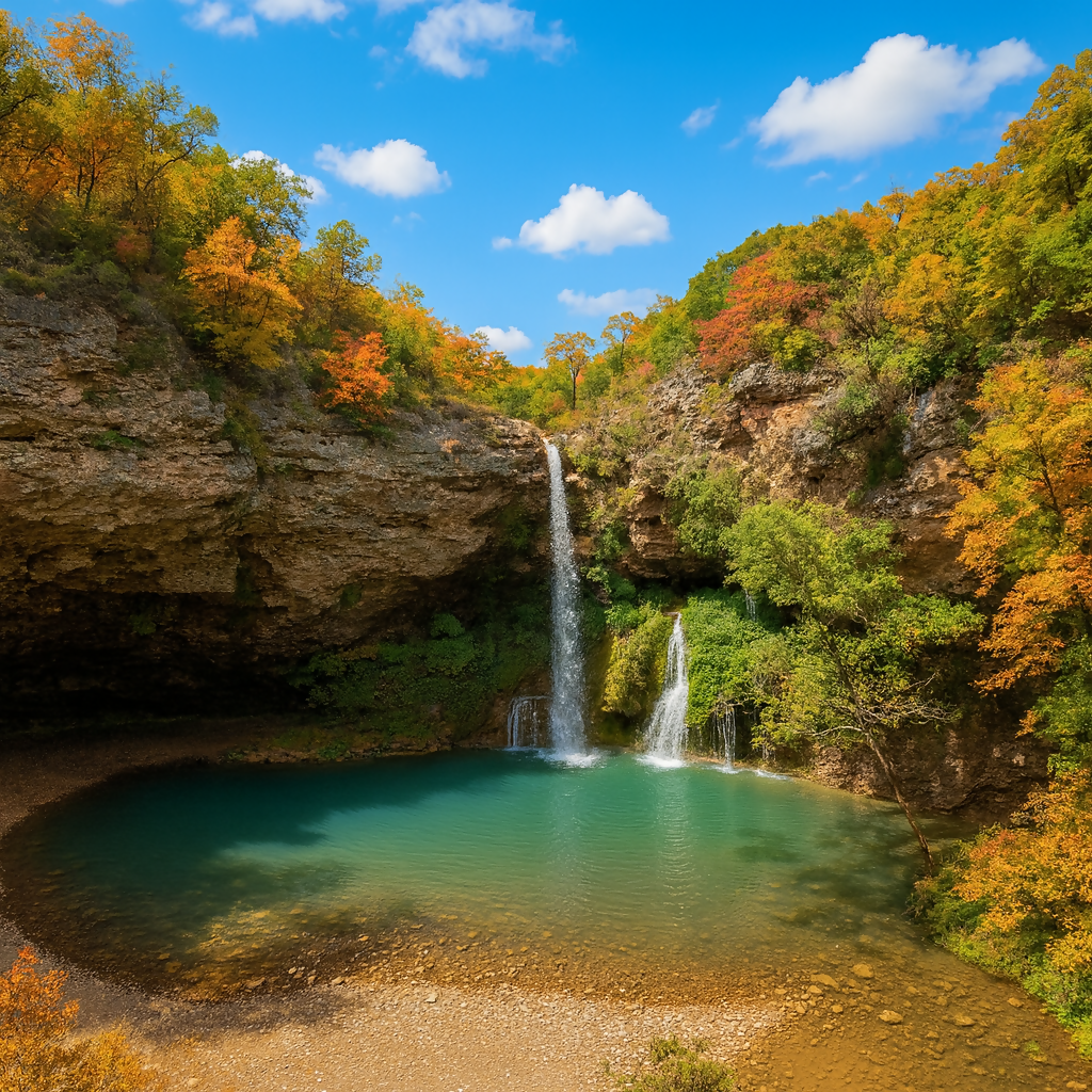 Natural Falls State Park - Oklahoma United States - Rendered - Digital File