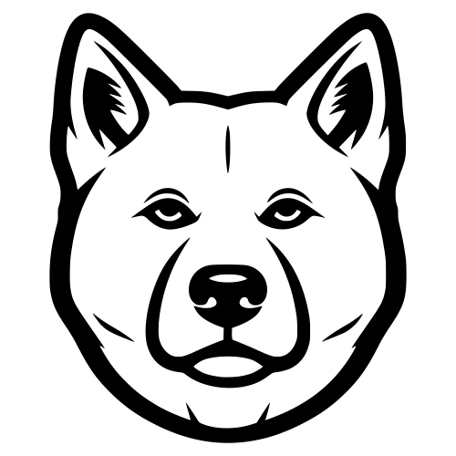 Akita Face - Digital File - XCS Friendly Digital My Custom Designs
