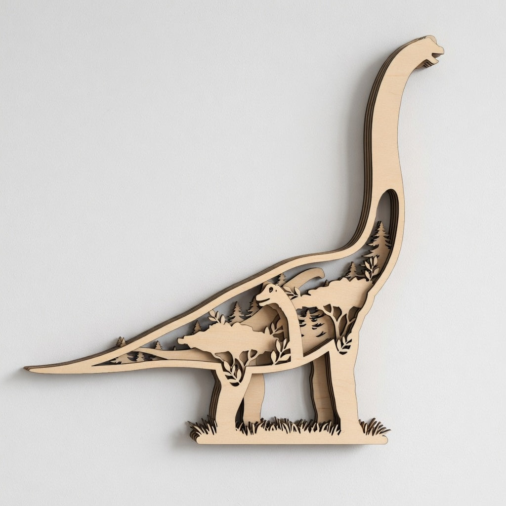 Brontosaurus - Layered Nature Design - Dinosaurs - Digital File Digital My Custom Designs