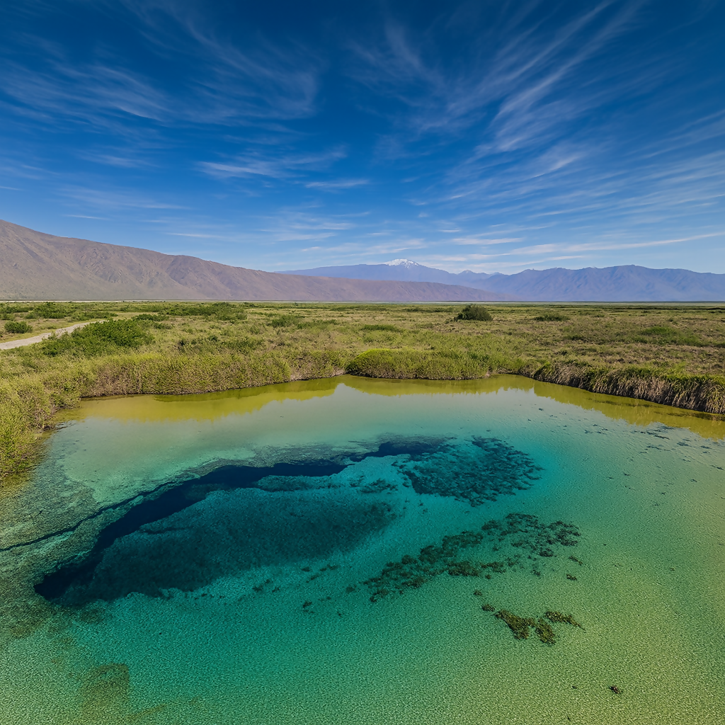 Blue Pool in the Cuatro Ciénegas Basin (Poza Azul Cuatro Ciénegas Basin - Coahuila Mexico - Rendered - Digital File Digital My Custom Designs PDF