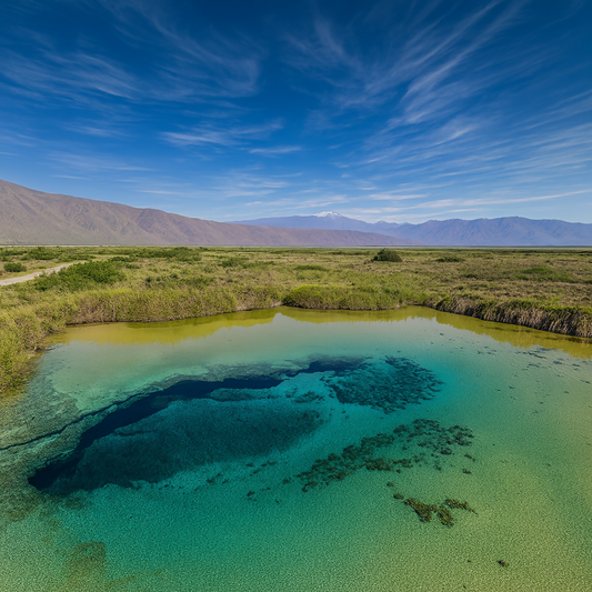 Blue Pool in the Cuatro Ciénegas Basin (Poza Azul Cuatro Ciénegas Basin - Coahuila Mexico - Rendered - Digital File Digital My Custom Designs PDF