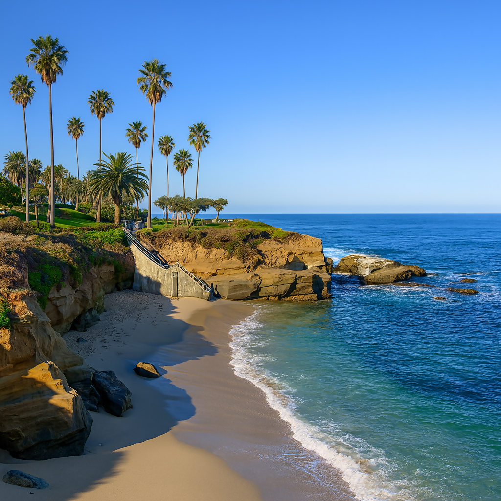 La Jolla Cove - California United States - Rendered - Digital File Digital My Custom Designs Default Title