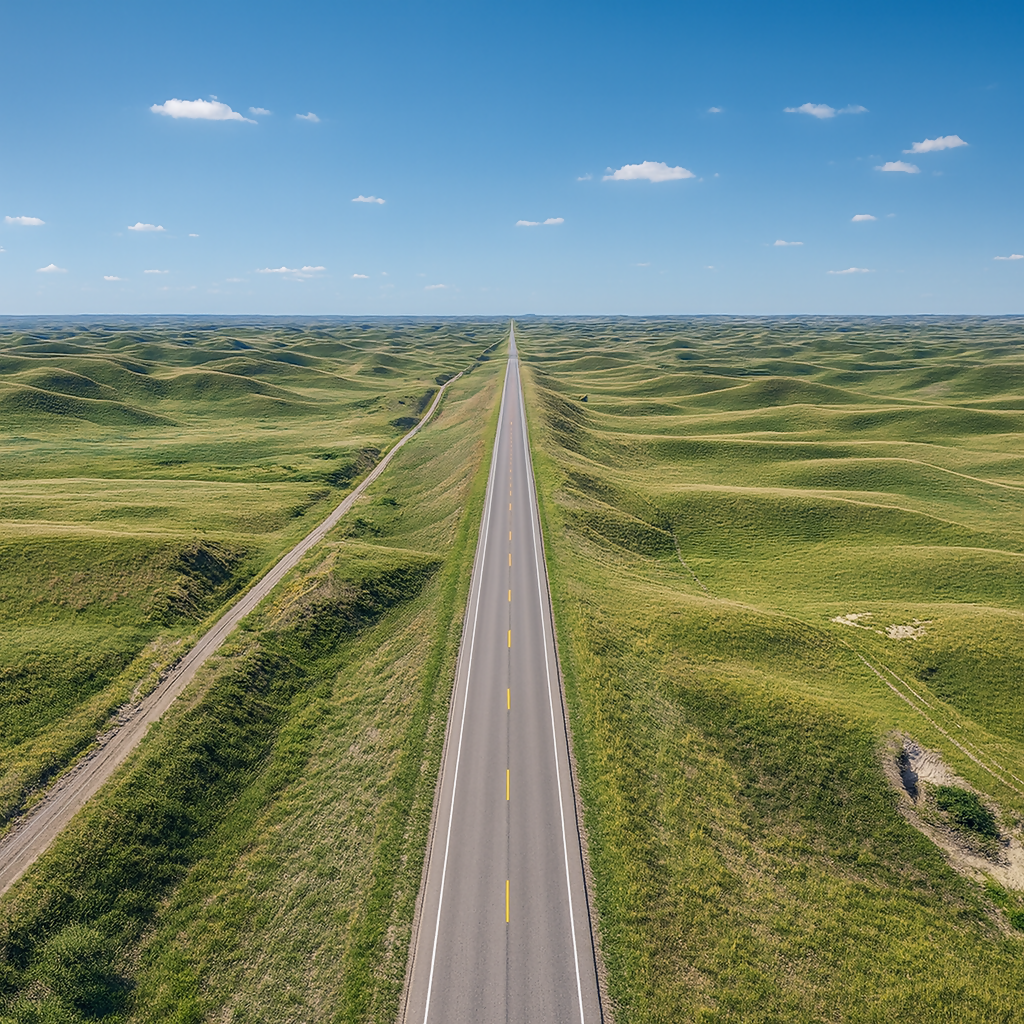 U.S. Route 83 (Highway 83) - Nebraska Sandhills - Nebraska United States - Rendered - Digital File Digital My Custom Designs PDF