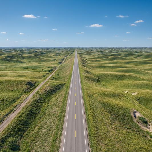U.S. Route 83 (Highway 83) - Nebraska Sandhills - Nebraska United States - Rendered - Digital File Digital My Custom Designs PDF