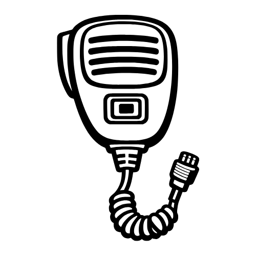 CB Radio Microphone - Vector Graphics - Digital File Digital My Custom Designs PDF