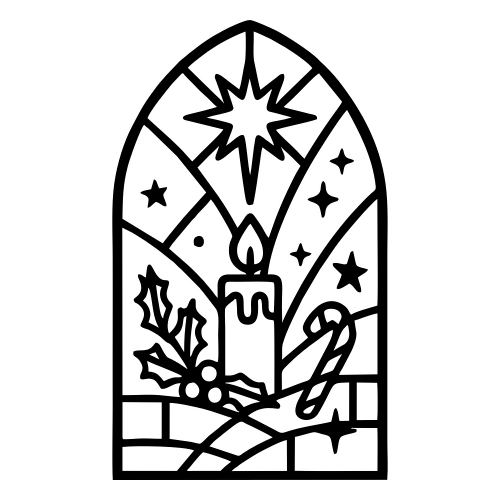 Church Window Stained Glass - Digital File - XCS Friendly Digital My Custom Designs PDF