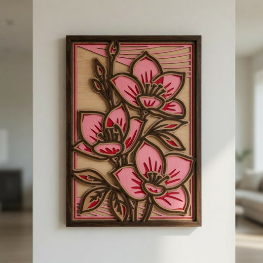 Flowers 7 - Layered Line Designs - Nature - Digital File Digital My Custom Designs ZIP File