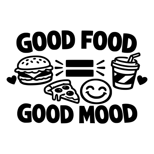 Good Food Good Mood Illustration - Digital File - XCS Friendly