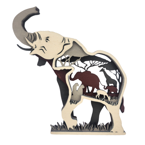 Elephant - Safari - Layered Nature Design - Digital File Digital My Custom Designs