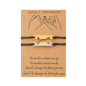 Engravable Bracelet Gold & Silver Pinky Promise Best Friends - Seller Supplies My Custom Designs