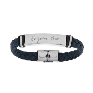 Engravable Bracelet Silver Navy Blank - Seller Supplies My Custom Designs
