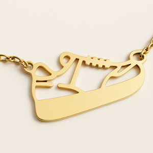 Personalized Gold & Silver Sneaker Necklace