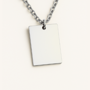 Personalized Golden & Silver Message Board Necklace Engravable