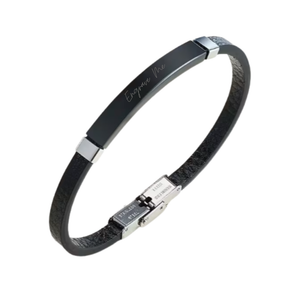 Engravable Bracelet Black Slim Blank - Seller Supplies My Custom Designs