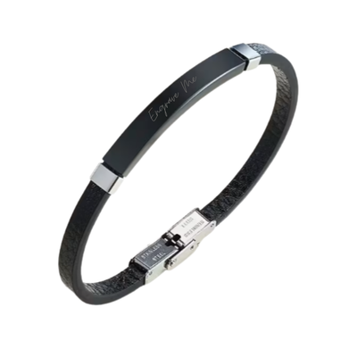 Engravable Bracelet Black Slim Blank - Seller Supplies My Custom Designs