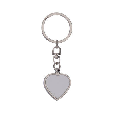 Engravable Spinning Heart Pendant Keychain Silver - Seller Supplies My Custom Designs