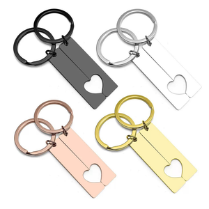 Stainless Steel Multicolor Heart-Cut Out Keychain Set - Seller Supplies My Custom Designs
