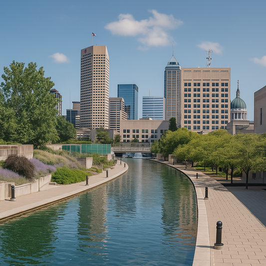 Indianapolis Canal Walk - Indiana United States - Rendered - Digital File Digital My Custom Designs PDF